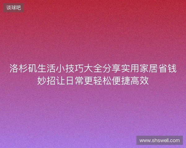 洛杉矶生活小技巧大全分享实用家居省钱妙招让日常更轻松便捷高效